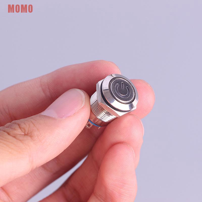 momo-12-มม-12-v-ปุ่มกดสวิตช์โลหะสีดํามีไฟ-led-กันน้ํา