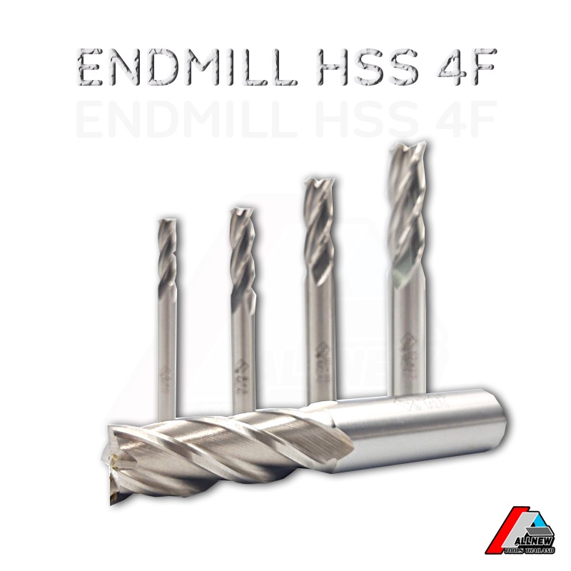 endmill-hss-4f-เอ็นมิลไฮสปีด-dia-1-5-10-มิล-กัดงานข้าง-ร่อง-ขุดpocketและงานทั่วไป