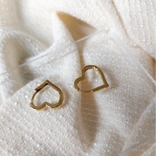 🤍Heart hoop earring gold14k