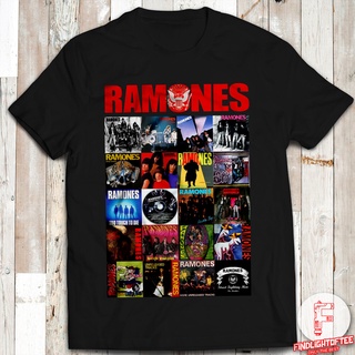 เสื้อยืดผ้าฝ้ายพิมพ์ลายคลาสสิก เสื้อยืด พิมพ์ลายวง Ramons All Album
