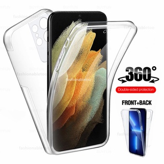 360 Full Protection Phone Case For Samsung Galaxy S22 S21 S20 Ultra Plus S20 S21 FE S21FE S20FE S22+ S21+ S20+ S22ultra S21ultra S20ultra S10 S 22 S 21 4G 5G Casing Double Clear Soft Silicon TPU Shockproof Bumper Back Cover