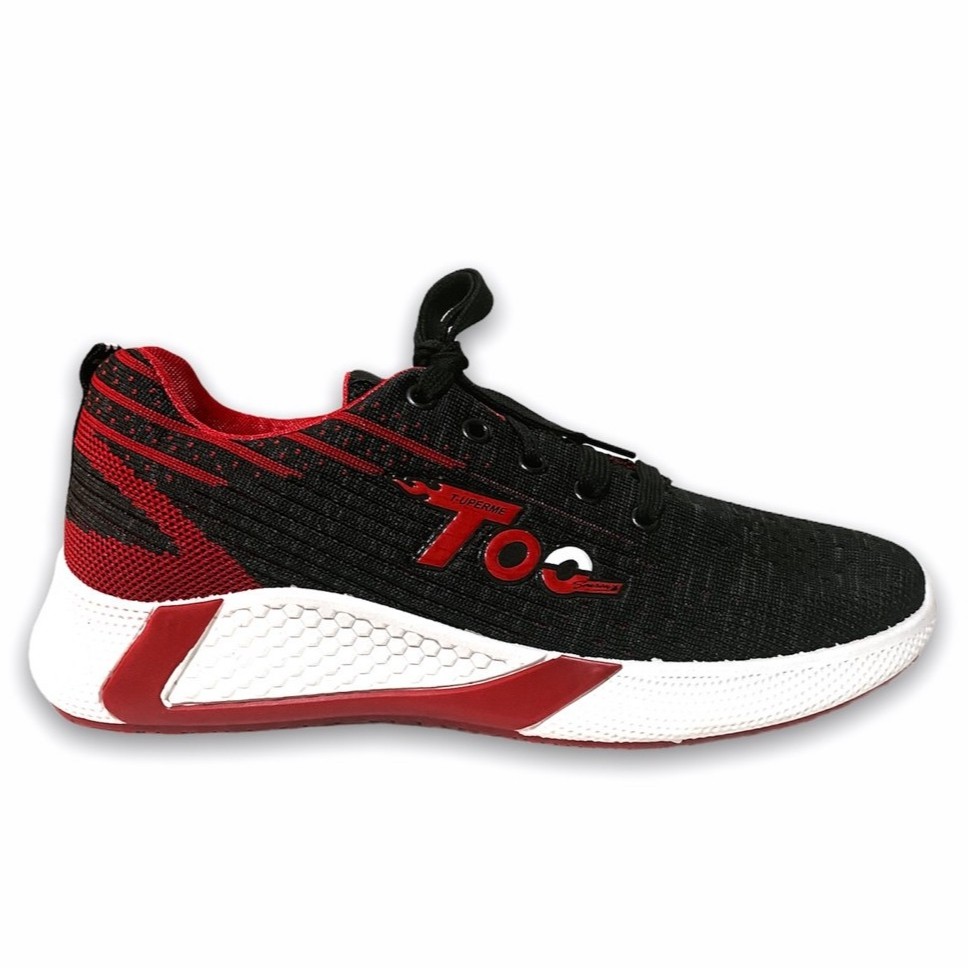 รองเท้าผ้าสำหรับผู้ชายtoo-สีดำ-แดง-สินคัาขายดีจากทางร้าน