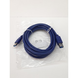 [ลด15% โค้ดGMQC296] สาย ปริ้นเตอร์ USB 3.0 ความยาว 3 เมตร สายหนา สีฟ้า เส้นใหญ่ สัญญานดีมาก แข็งแรงทนทาน