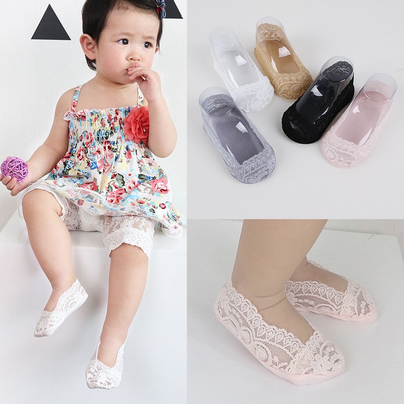 babyworld-ถุงเท้าผ้าลูกไม้-ระบายอากาศ-สำหรับเด็ก