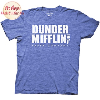 100%cotton เสื้อ ยืด ราคา ส่ง Ripple Junction Mens Vintage The Office Dunder Mifflin T-Shirt men เสื้อ ยืด ผู้ชาย คอกลม