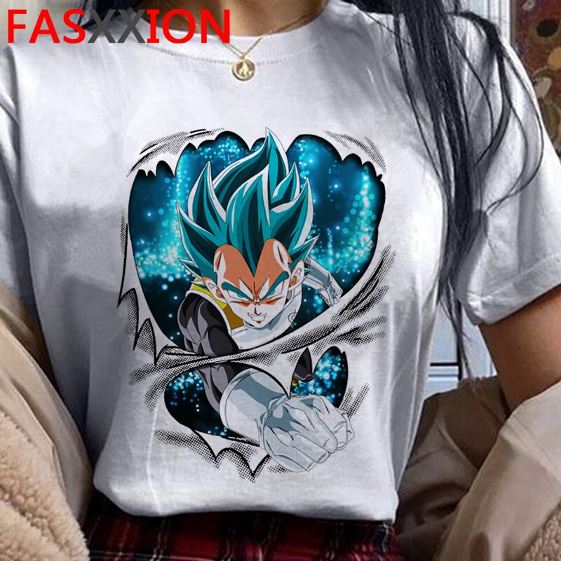 เสื้อยืดคู่รัก-พิมพ์ลายดราก้อนบอล-son-goku-super-saiyan-z-ulzzang-2022