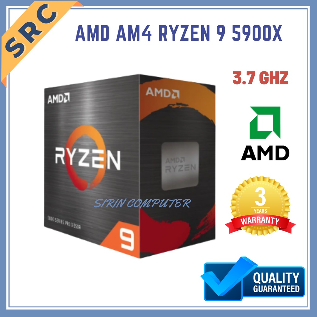CPU AMD AM4 RYZEN 9 5900X 12C/24T 3.7 GHz | Shopee Thailand