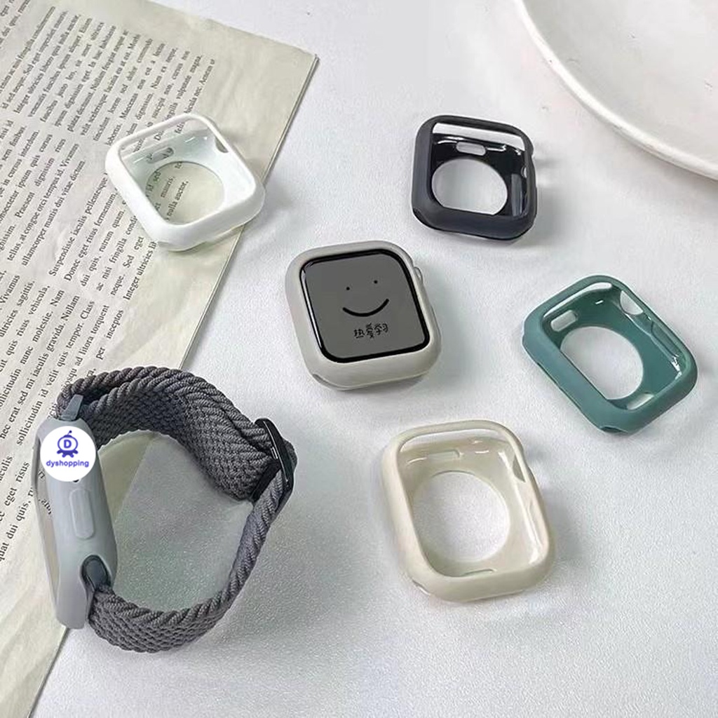 1-เคส-smartwatch-case-silicon-เคสสําหรับแอปเปิ้ลวอช-watch-8-7-6-se-5-4-3-2-1-case-40-41-44-45mm-เคสซิลิโคน