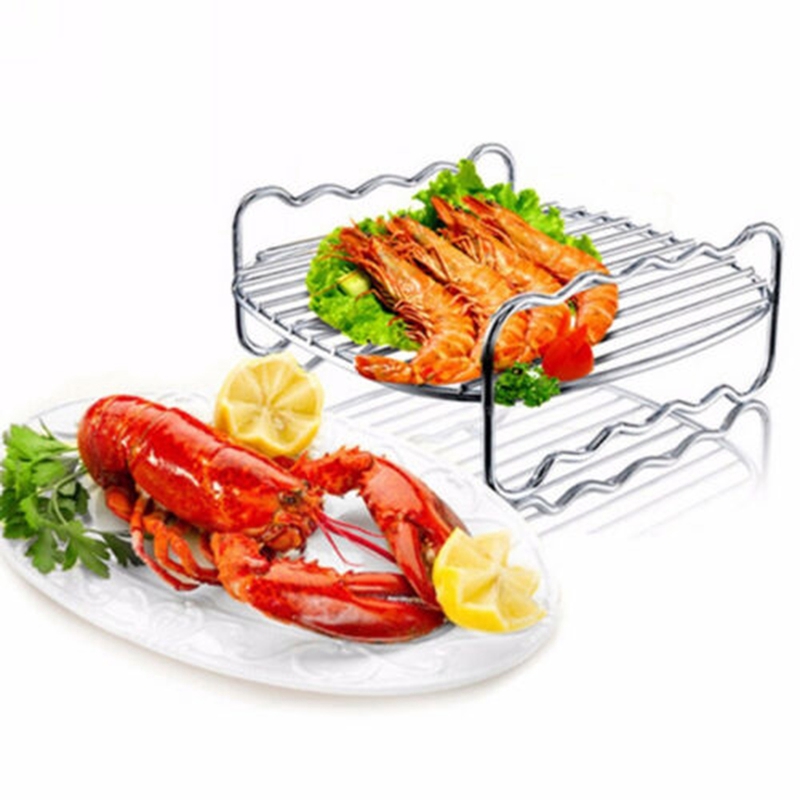 grill-oven-barbecue-holder-skewers-accessories-toaster-basking-air-fryer-tray-outdoor-stainless-steel-practical