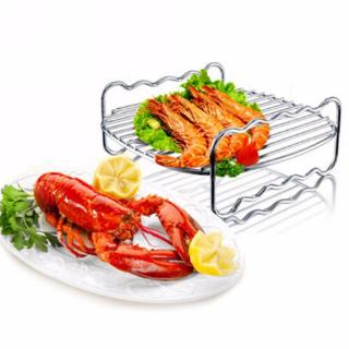 Grill Oven Barbecue Holder Skewers Accessories Toaster Basking Air Fryer Tray Outdoor Stainless Steel Practical