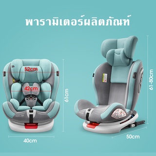 ภาพขนาดย่อของภาพหน้าปกสินค้าคาร์ซีท หมุน 360 องศา Car seat เหมาะสำหรับเด็กแรกเกิด0-12 ปี ระบบ ISOFIX+ LACTH ติดเบาะรถยนต์ คาร์ซีทเด็กโต คาร์ซีททารก จากร้าน baodan688 บน Shopee ภาพที่ 8