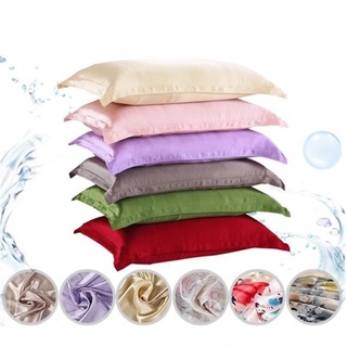 【บลูไดมอนด์】1pc Pure Emulation Silk Satin Pillowcase Single Pillow Cover Multicolor 48*7400