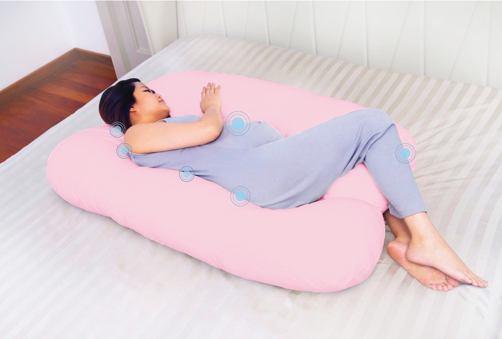 รูปภาพเพิ่มเติมของ GLOWY หมอนกอดเต็มตัวสำหรับคุณแม่ตั้งครรภ์ รุ่น Full Body Pillowหมอนสามารถช่วยรองรับทุกส่วนของคุณแ