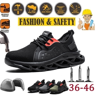 สินค้า safety shoes【มาใหม่】36-46 องเท้าเซฟตี้ รองเท้านิรภัย รองเท้าทำงาน สำหรับผู้ชาย ไซซ์ 39-46 women safety shoes  work shoes steel toe shoes Men safety boots劳保鞋钢头鞋