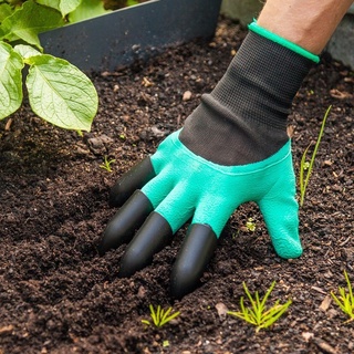 ถุงมือ ถุงมือพรวนดิน ถุงมือขุดดินทำสวน ถุงมือปลูกต้นไม้ ขุดดิน พรวนดิน ถุงมือมีเล็บ