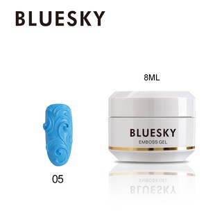 สีเจล เจลปั้นนู้น 3DBluesky gel polish Emboss gel 05 สีฟ้า