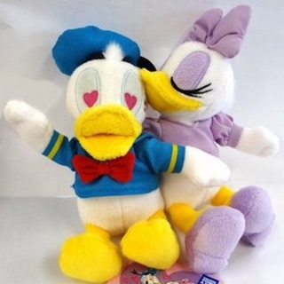 แท้ 100% จากญี่ปุ่น ตุ๊กตา โดนัลด์ ดั๊ก & เดซี่ ดั๊ก Disney Donald Duck and Daisy Duck Kiss Series Pair Plush Doll