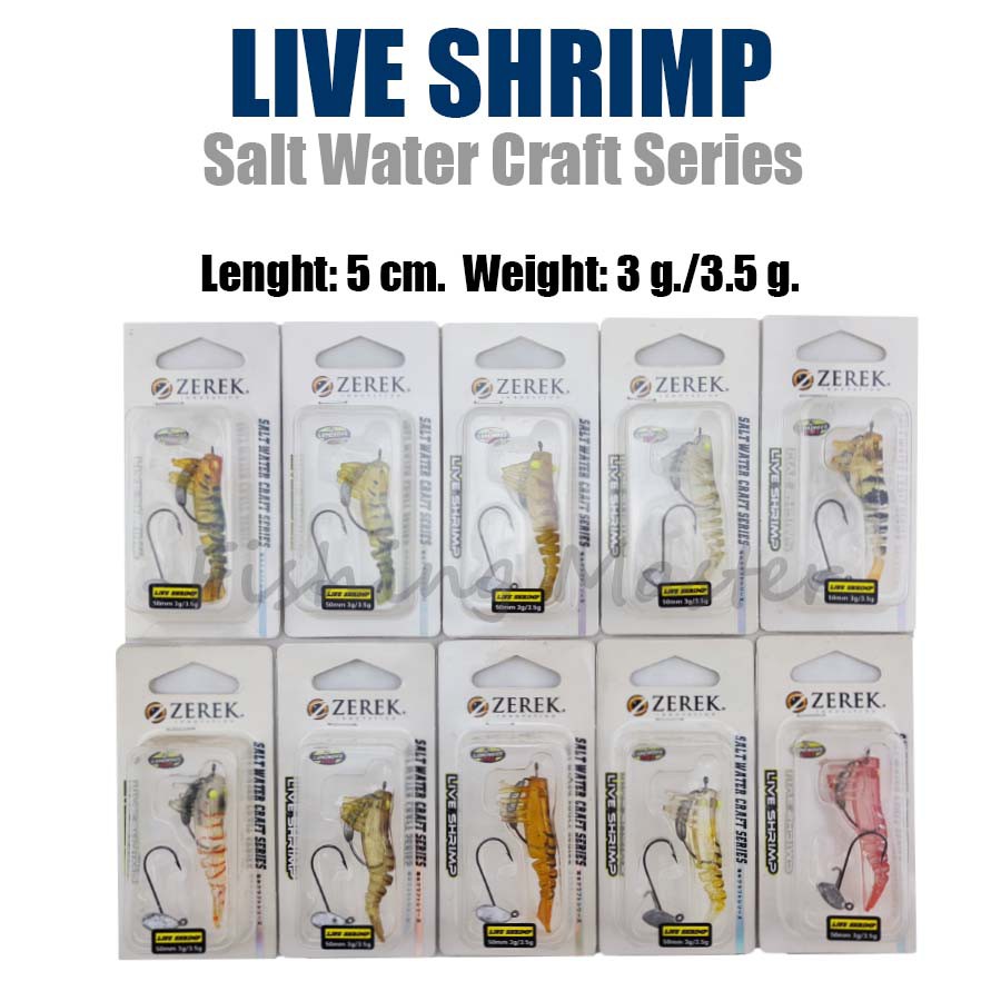 กุ้ง-zerek-live-shrimp-เหยื่อปลอม-เหยี่อตกปลา-เหยื่อ-อุปกรณ์ตกปลา-ขนาด-5-cm