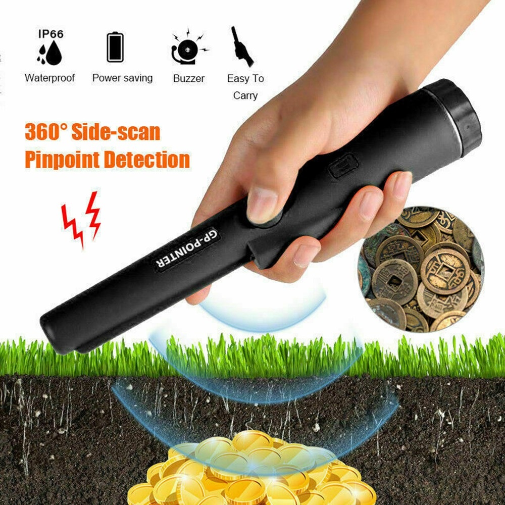 new-black-handheld-pinpointer-pin-pointer-probe-metal-detector-automatic-tuning