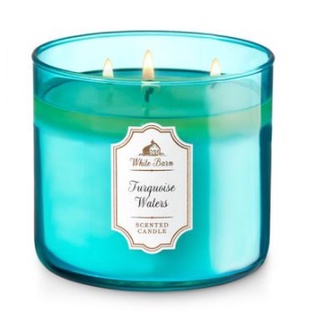 Bath &amp; Body Works White Barn Scented Candle #Turquoise Waters 411 g