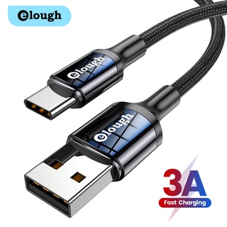 Elough สายชาร์จโทรศัพท์มือถือ Type C 3A USB-C Type-C แบบชาร์จเร็ว