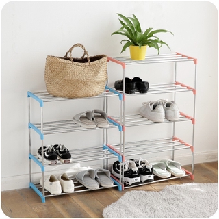 ภาพขนาดย่อของสินค้าชั้นวางรองเท้า ชั้นเก็บรองเท้า ชั้นวางรองเท้าสแตนเลส Shoe Rack ที่วางรองเท้า 3/4/5ชั้น มีให้เลือก 3 แบบ