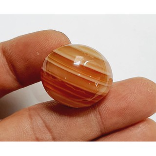 หิน อาเกต สีส้ม 44.68 cts. ขนาด 20×24×13.7 mm.
