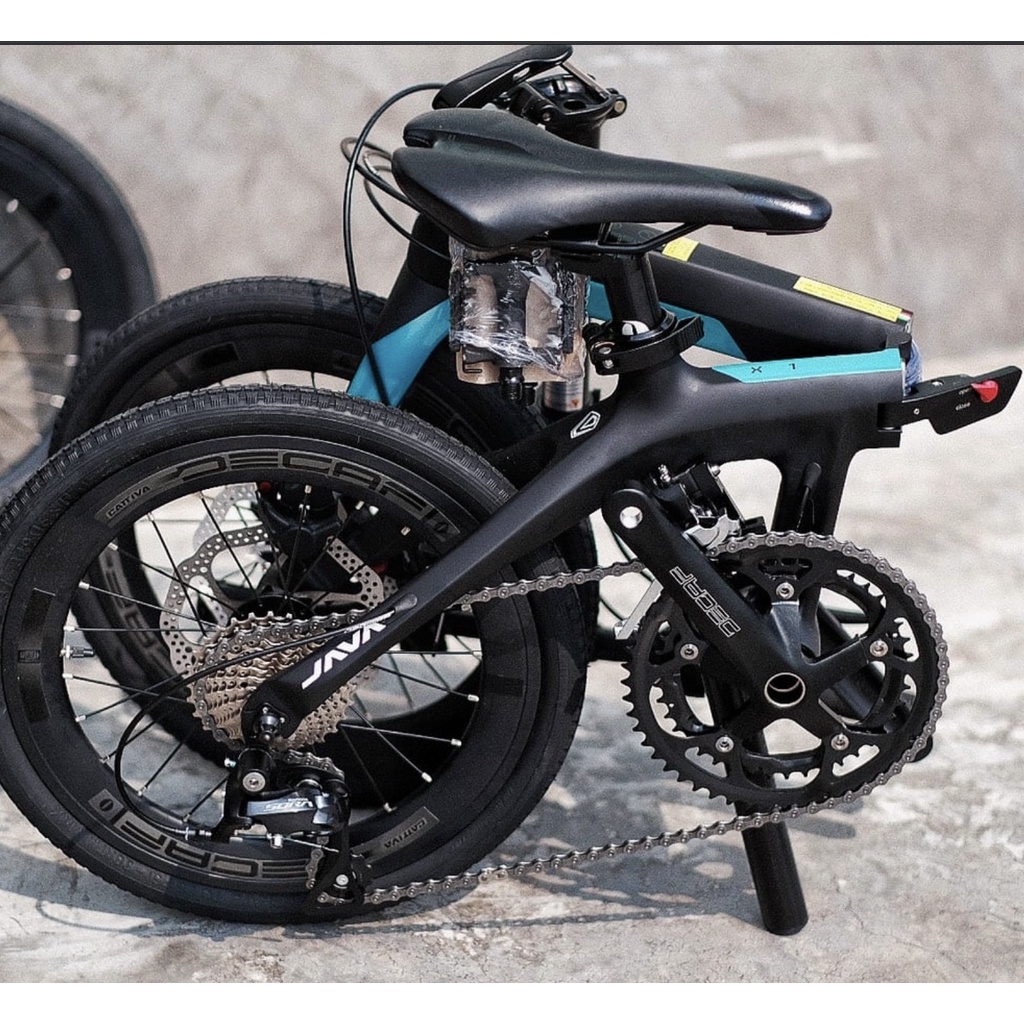 จักรยานพับ-คาร์บอน-java-x1-carbon-folding-bike-18-speed-ชุดขับ-shimano-sora-altus-ขอบล้อ-16-นิ้ว