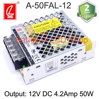 สวิตซ์ชิ่งพาวเวอร์ซัพพลาย A-50FAL-12 , A-50FAL-24  50W POWER SUPPLY  ยี่ห้อชวงเหลียน หม้อแปลงสำหรับแอลอีดี รุ่นตะแกรง