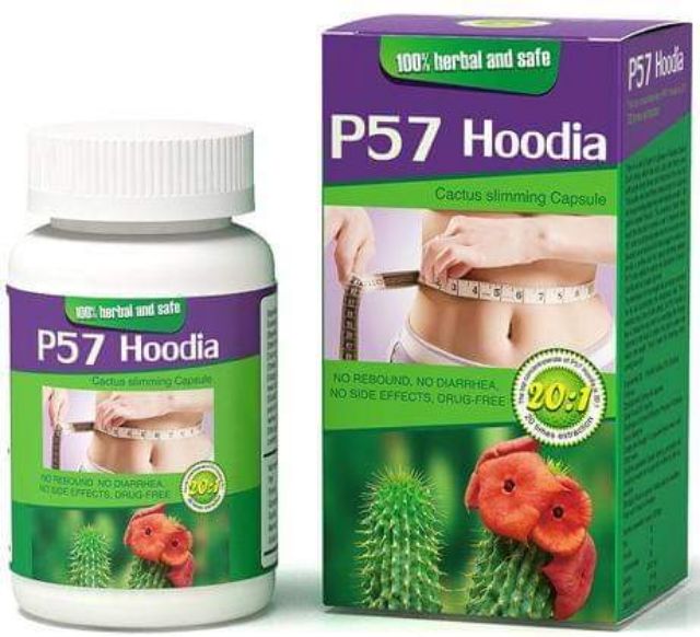 P57 Hoodia Cactus Slimming Capsules ฮูเดีย ของแท้ 100% herbal and safe  โฉมใหม่ 30 แคปซูล No Box | Shopee Thailand