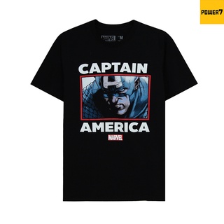 Power 7 shop กัปตันอเมริกา มาร์เวล เสื้อยืด Marvel Captain America การ์ตูนลิขสิทธิ์แท้ รุ่น 0420-763