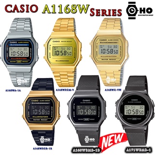 Casio รุ่น  A168WEMB-1,A168WA-1,A168WG-9,A168WG-9W,A168WEGM-9,A168WEGB-1B,A171WEMB-1 นาฬิกา คาสิโอ รับประกัน1ปี