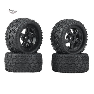 4Pcs Rubber Tires Tyre Wheel P6973 for Remo Hobby Smax