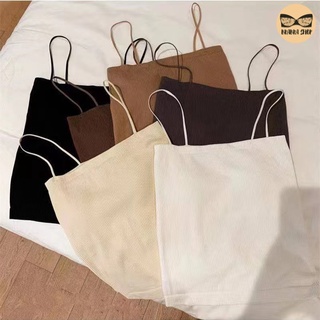 เสื้อใน บราสายเดี่ยว ชุดชั้นใน แนวเกาะอก ผ้าร่อง มีฟองน้ำในตัว L1037