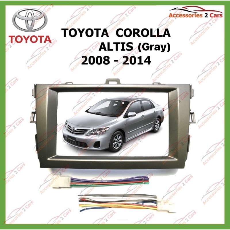 หน้ากากเครื่องเล่น-toyota-altis-สีเทา-สำหรับ7นิ้ว-ปี-2008-2014-รหัส-nv-to-081