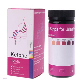 AOTO 100 Strips/Set Ketone Test Strips Urine Tester Reagent Strip Anti-VC Test-Atkins Diet Weight Loss Analyze Analysis Urinary URS-1K Home Ketosis Tests