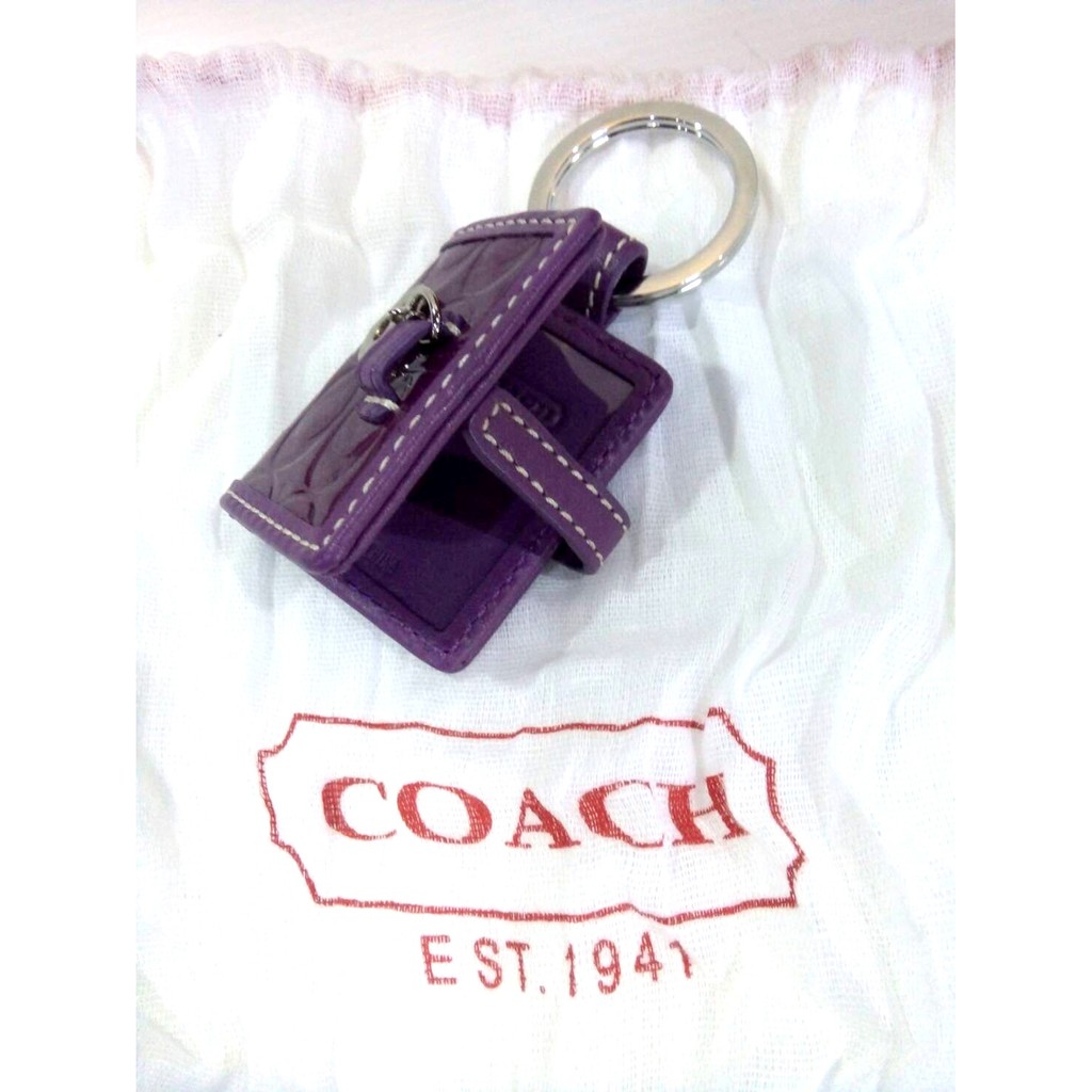 coach-keychain-พวงคุณแจ-น่ารัก-รูปรองเท้าแตะ-กับ-กระเป๋าใส่รูป-แท้-100
