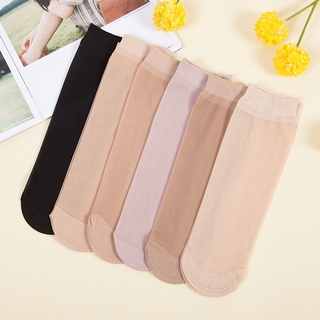Cheapest!! Stockings with anti-slip, thin , comfortable to wear. Womens Elastic Silk Short Socks