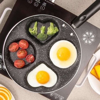 ۞○✹Non-stick Omelet Pan For Eggs Ham PanCake Maker Frying Pans Creative 4 Hole No Oil-smoke Breakfast Grill Pan Cooking
