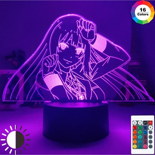 อะนิเมะโคมไฟ Kakegurui 3D LED Night Light Jabami Yumeko รูปของขวัญสำหรับตกแต่งห้องนอนน่ารักญี่ปุ่น Waifu โคมไฟ LED