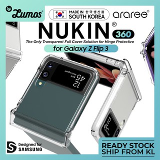 Araree Samsung Galaxy Z Flip 3 Nukin 360 Series เคสป้องกัน แบบใส บาง เรียบง่าย