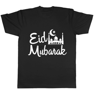 เสื้อยืดโอเวอร์ไซส์เสื้อยืด ผ้าฝ้าย พิมพ์ลาย Eid Mubarak แฟชั่นสําหรับผู้ชายS-3XL