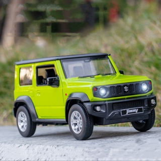 1:26 Suzuki Jimny โมเดลรถยนต์ โลหะผสม มีเสียง และไฟ ของเล่นสําหรับเด็ก