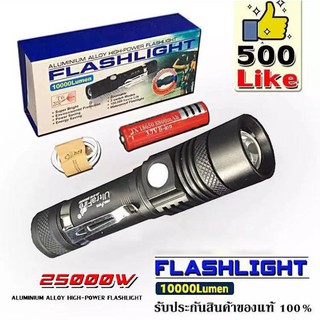 bvuw24u ไฟฉายแรงสูง ซูม led lights รุ่นPL-518 20000W Flashlight 10000 Lumen ไฟฉายแบบชาร์จได้