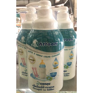น้ำยาล้างขวดนม แอตตูน Attoon ผลิตภัณฑ์ล้างขวดนม 700ml. หัวปั้ม