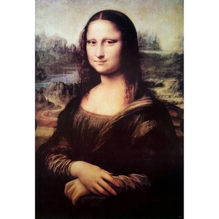 โปสเตอร์ โมนาลิซา Mona Lisa ดา วินชี รูป ภาพ ภาพวาด ติดผนัง สวยๆ poster 34.5 x 23.5 นิ้ว (88 x 60 ซม.โดยประมาณ)