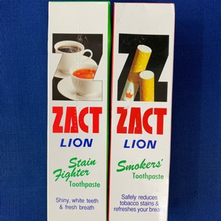 ยาสีฟัน แซคท์ Zact ขนาด 160 กรัม (สูตรขจัดคราบบุหรี่ / คราบฟัน คราบชา กาแฟ)(ราคาพิเศษสุดๆ)