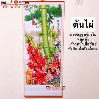 มู่ลี่ประดับฝาผนัง 32x80cm🧧03-ต้นไผ่🧧ภาพมงคล ภาพฮวงจุ้ย ภาพติดผนัง ภาพนกยูง ภาพปลาคราฟ ภาพภูเขา ภาพน้ำตก ดอกโบตั๋น