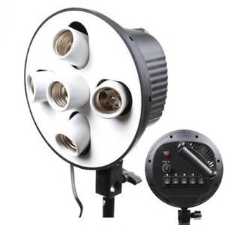 5 Socket E27 Lamp Bulb Light Head Holder for Photo Studio (5 Socket) อุปกรณ์สตูดิโอ