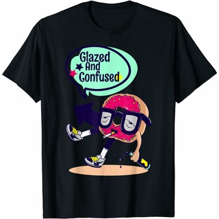 เสื้อยืด พิมพ์ลายโดนัทตลก Gllazed And Confused Gift IdeaS-5XL